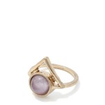 Lilac Semi Precious Stone Arrow Geo Ring